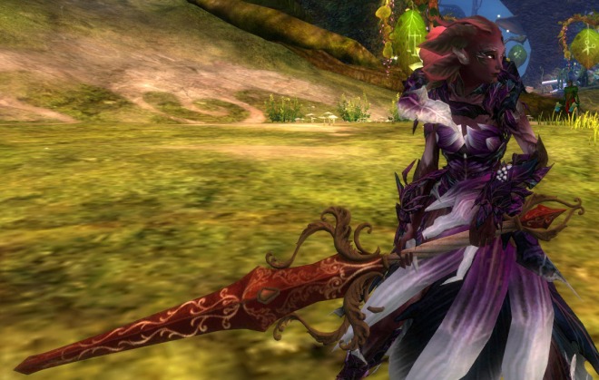Even though she has to share, of course my mesmer gets the new toy first.