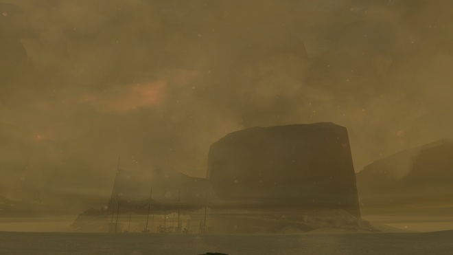 This is what exploring during the sandstorm looks like...and that's surprisingly clear for that area.